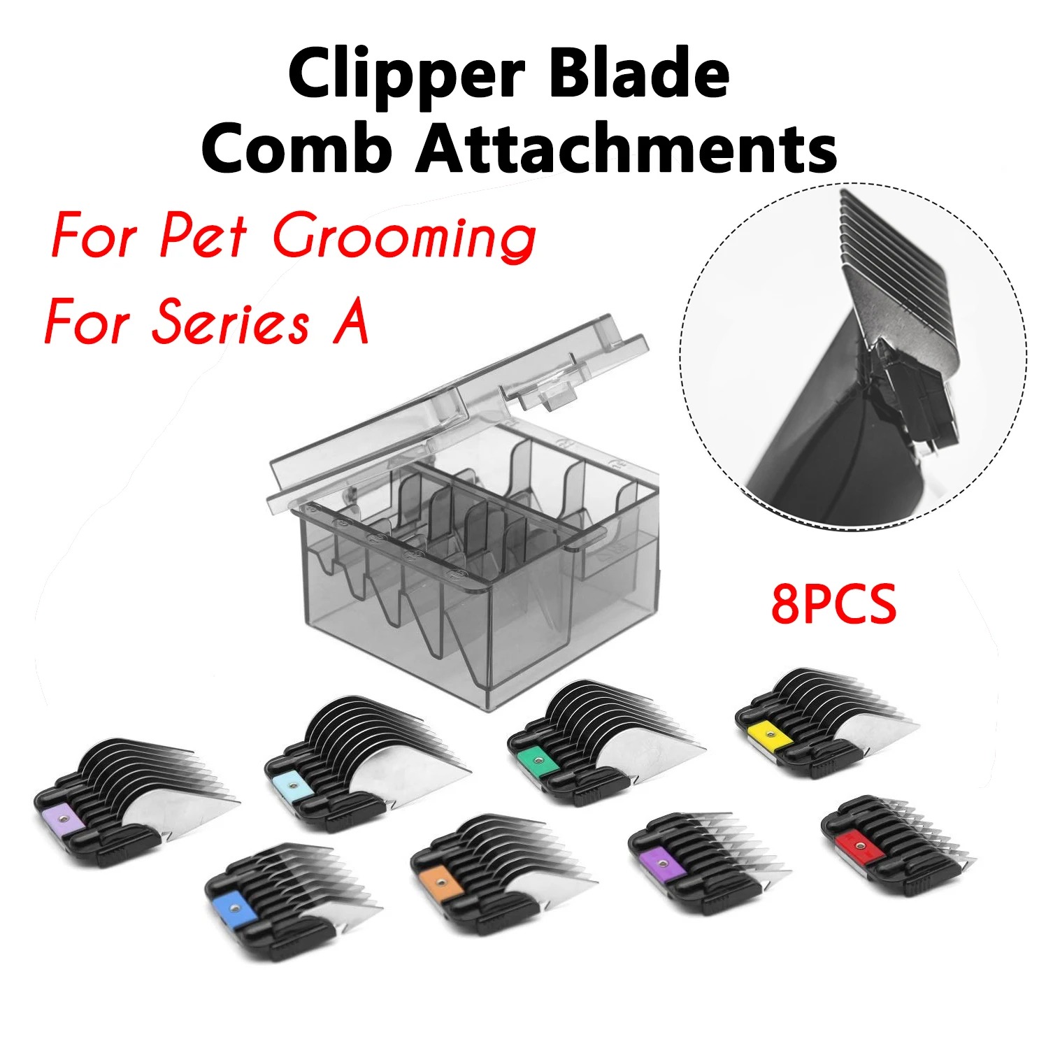 Dog Grooming Clippers - Set sisir pemandu pemotong baja tahan