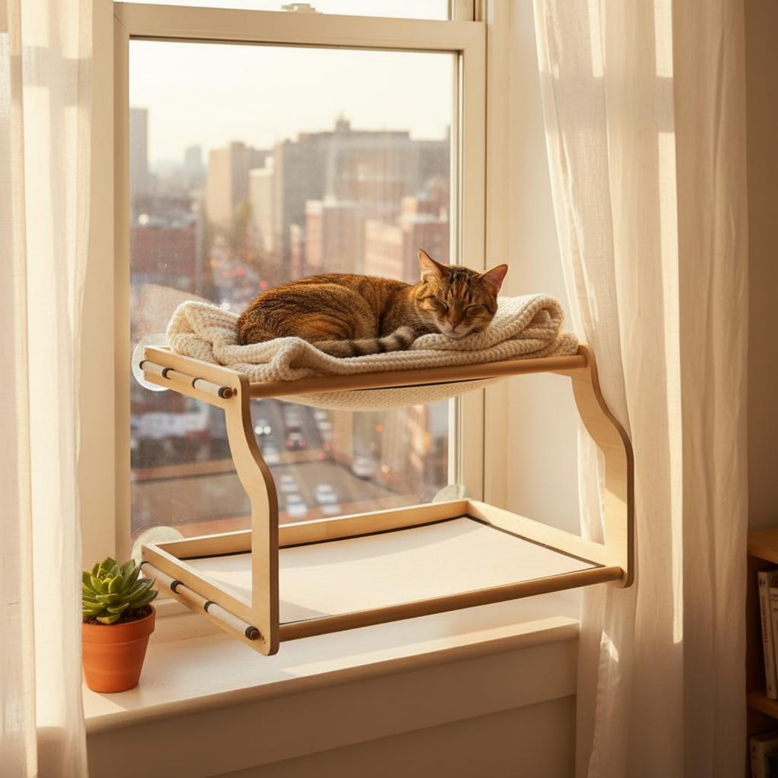 Cat Window Perch - Tempat Tidur Kucing di Jendela, Pemasangan