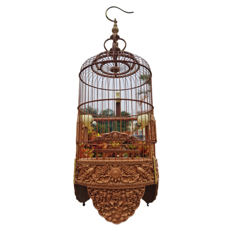 Bird Cage Parrot - Sangkar Burung Bambu Gaya Guangdong, Sangkar