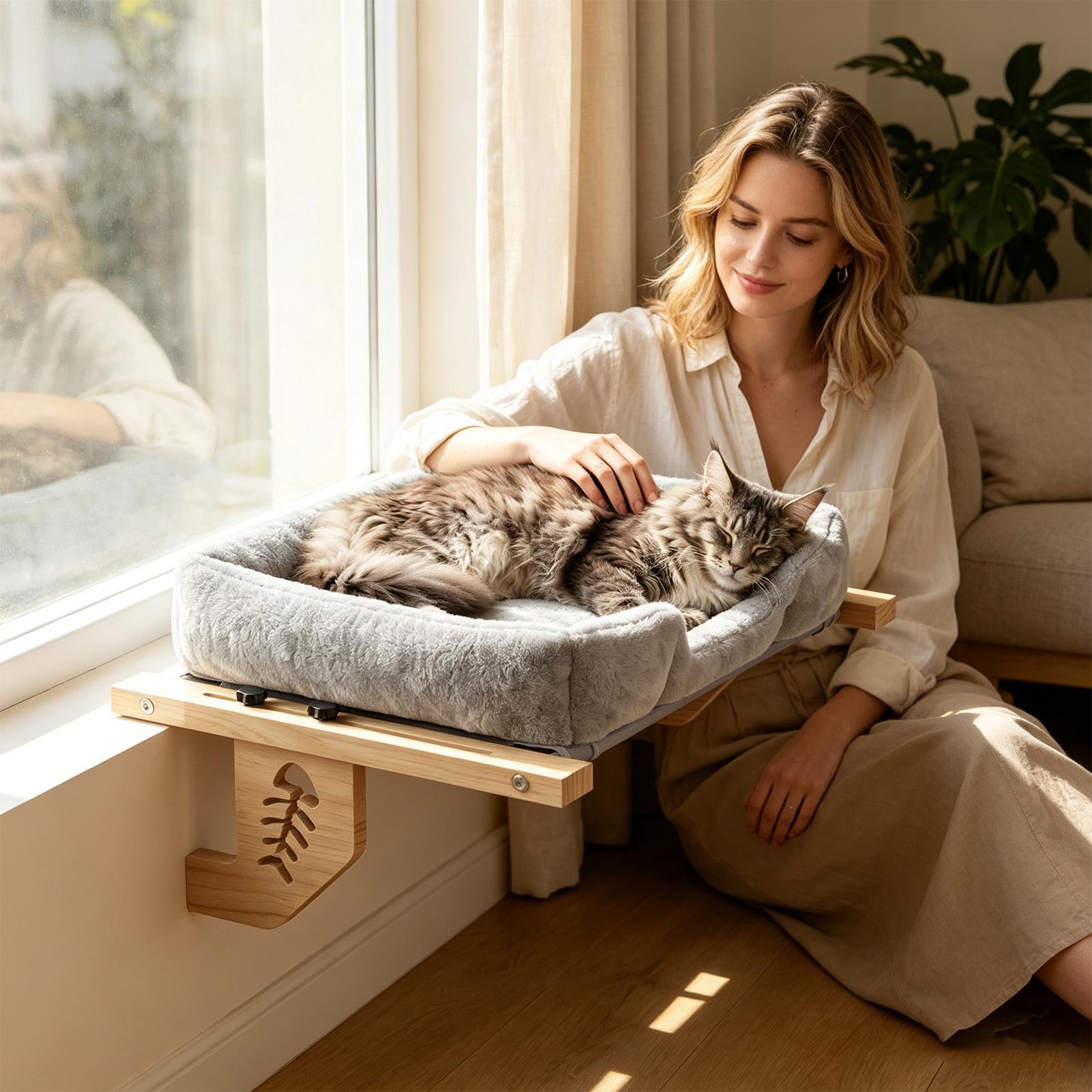 Tempat Istirahat Kucing di Jen - Cat Window Perch ulasan dan harga