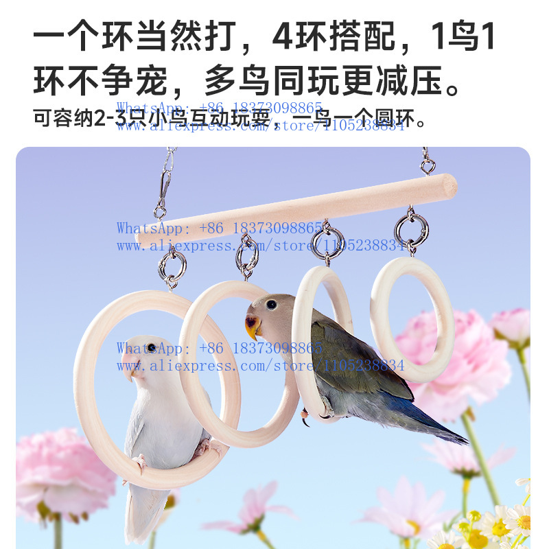 Mainan burung beo, ayunan cinc - Bird Cage Parrot ulasan dan harga