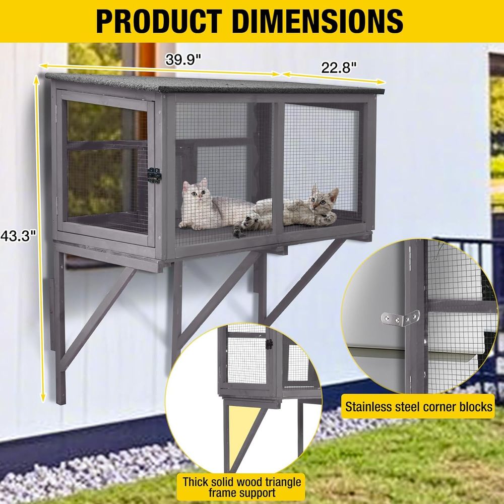 Kandang Kucing Luar Ruangan de - Cat Window Perch ulasan dan harga