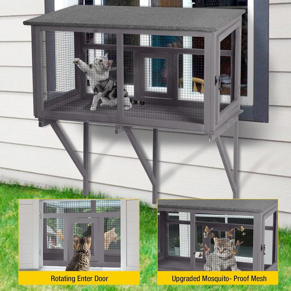 Kandang Kucing Luar Ruangan de - Cat Window Perch ulasan dan harga