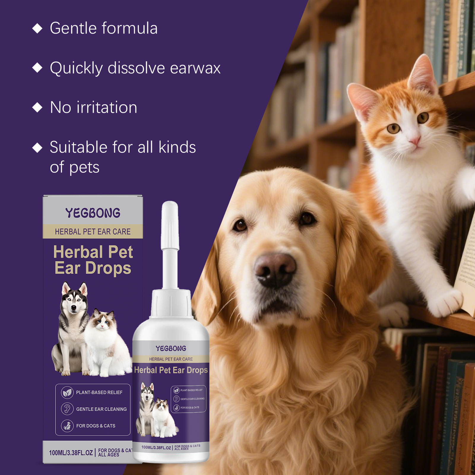 Obat Tetes Pembersih Telinga H - Pet Ear Cleaner ulasan dan harga