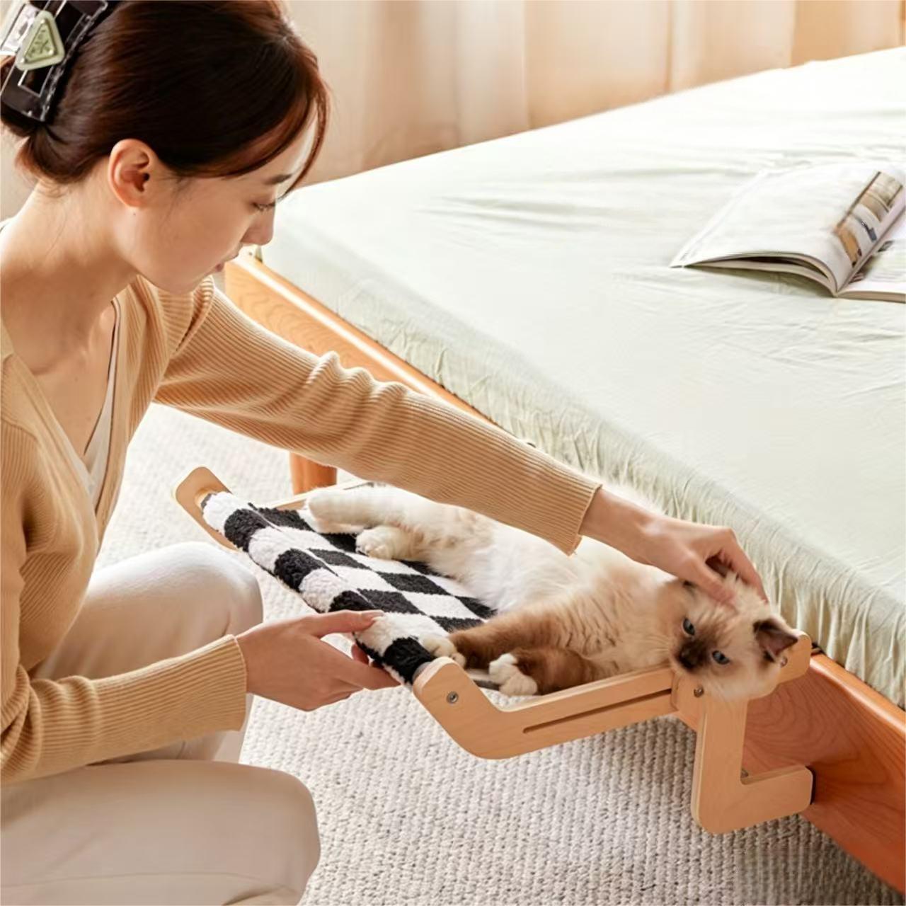 Tempat Tidur Kucing Kayu yang  - Cat Window Perch ulasan dan harga